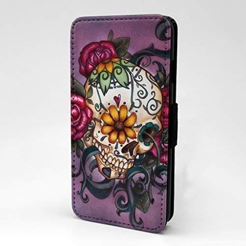 Sugar Skull Printed Phone Flip Case Cover For Apple iPhone 6 Plus - 6S Plus - S-A223