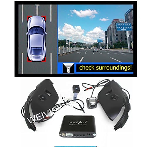 Weivision360 Bird View Car DVR Record Surround Parking System with 4 Hd Rear Front Side View Camera for Lexus Es 2013
