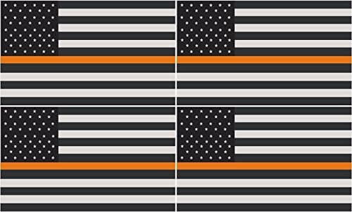4-3" Thin Orange Line American Subdued Flag Decal Search Rescue SAR Sticker R