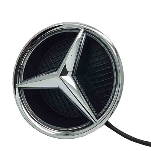 Cszlove Car Front Grilled Star Emblem LED Illuminated Logo Center Front Badge Lamp Light for Mercedes Benz 2015-2017 GLC GLE GLS - Blue Light