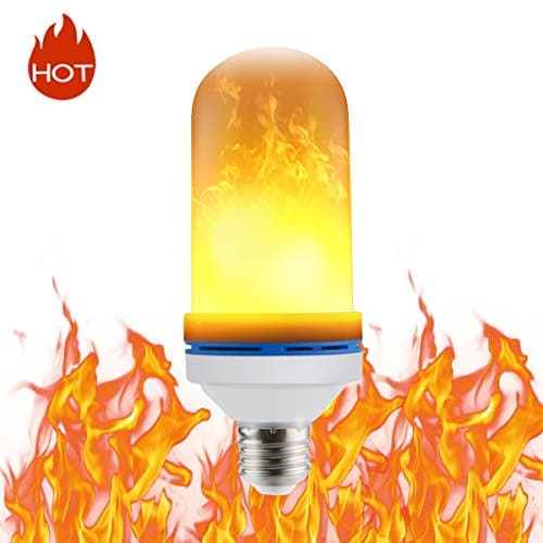 Flame Bulb,Patekfly Atmosphere light bulb-E26 Spiral lamp head,105pcs LED Beads Simulated Atmosphere Flicker Effect For Festival Celebration Decorative and Vintage Flaming Light Bulb.