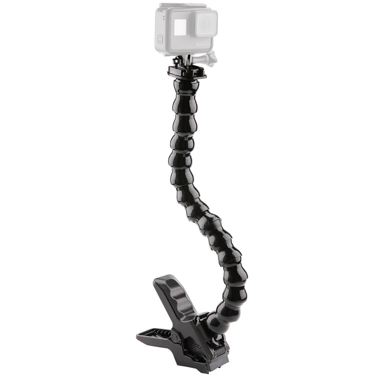 Luxebell Jaws Flex Clamp Mount with Adjustable Neck for Gopro Hero 7 6 5 4 Session Black Silver Hero+ LCD 3+ 3 2 Camera