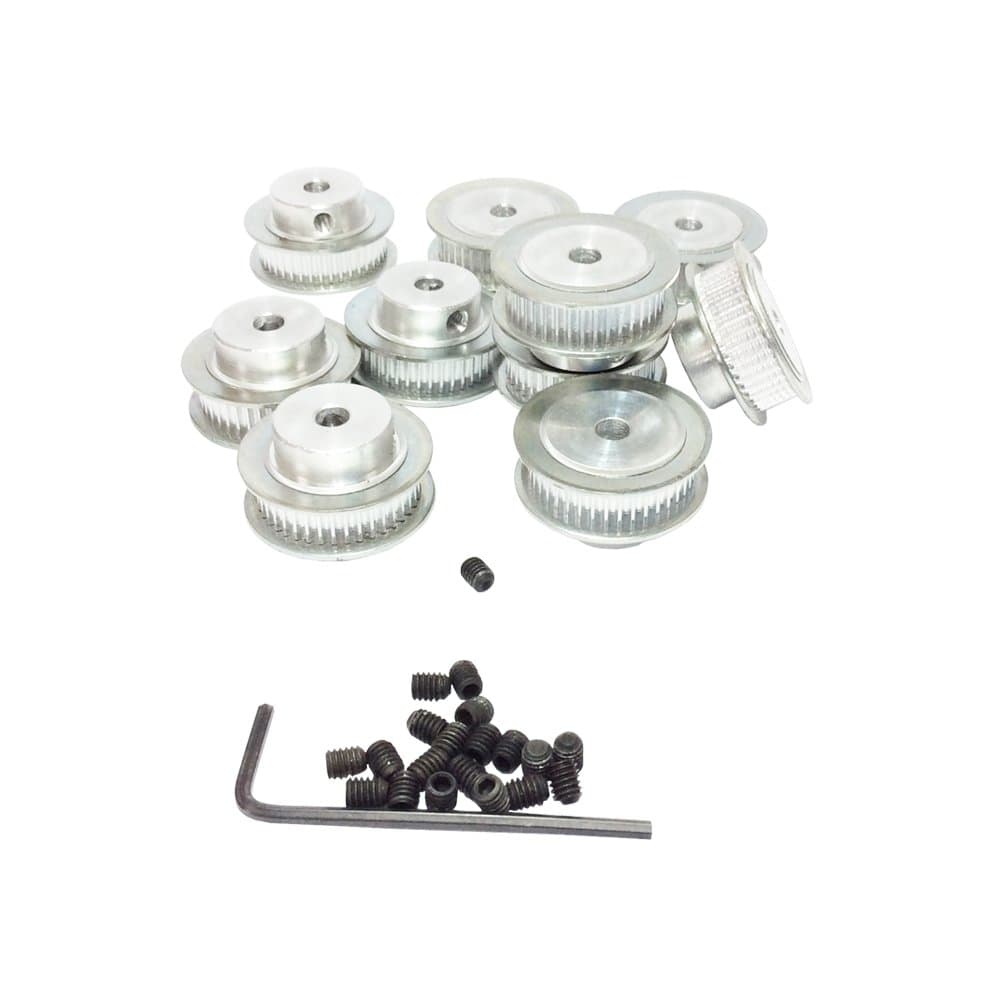 BEMONOC 3D Printer Parts 40 Teeth 2GT Timing Pulleys 5mm 8mm Bore Pitch 2mm Teeth Width 10mm Pack of 10Pcs for 2GT Timing Belt Width 9mm Belt