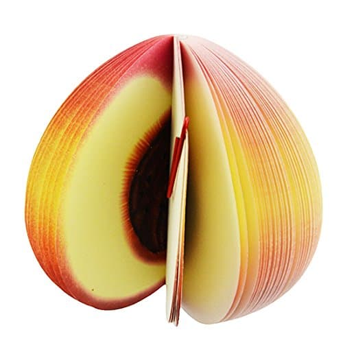 Padmall Creative and Cute 3D Fruit Desk Paper Scratch Pads , Memo Pad , Paper Notes , Mini Notepad, Note Pads , As School Gift for Students, 150 Pages Each ,2 Pcs, Peach
