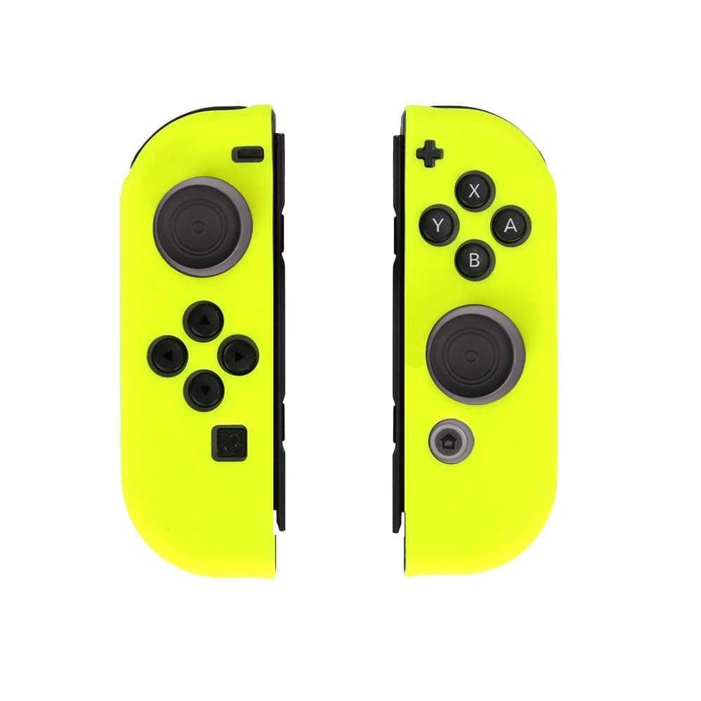 Kourpar Joy-Con (L/R) Silicone Protective Casing Compatible for Nintendo Switch Joy-Con Controllers with Thumb Grips Caps (2 Pairs Pack)