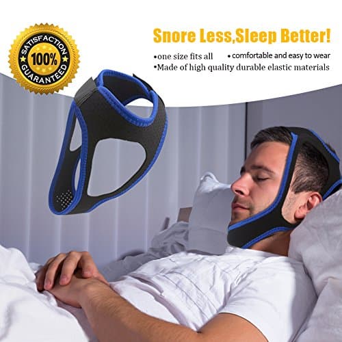 Asoon Anti snoring Chin Strap Comfortable & Adjustable Snoring Relief Non-Odour Fabric Snore Stopper for Men Or Women