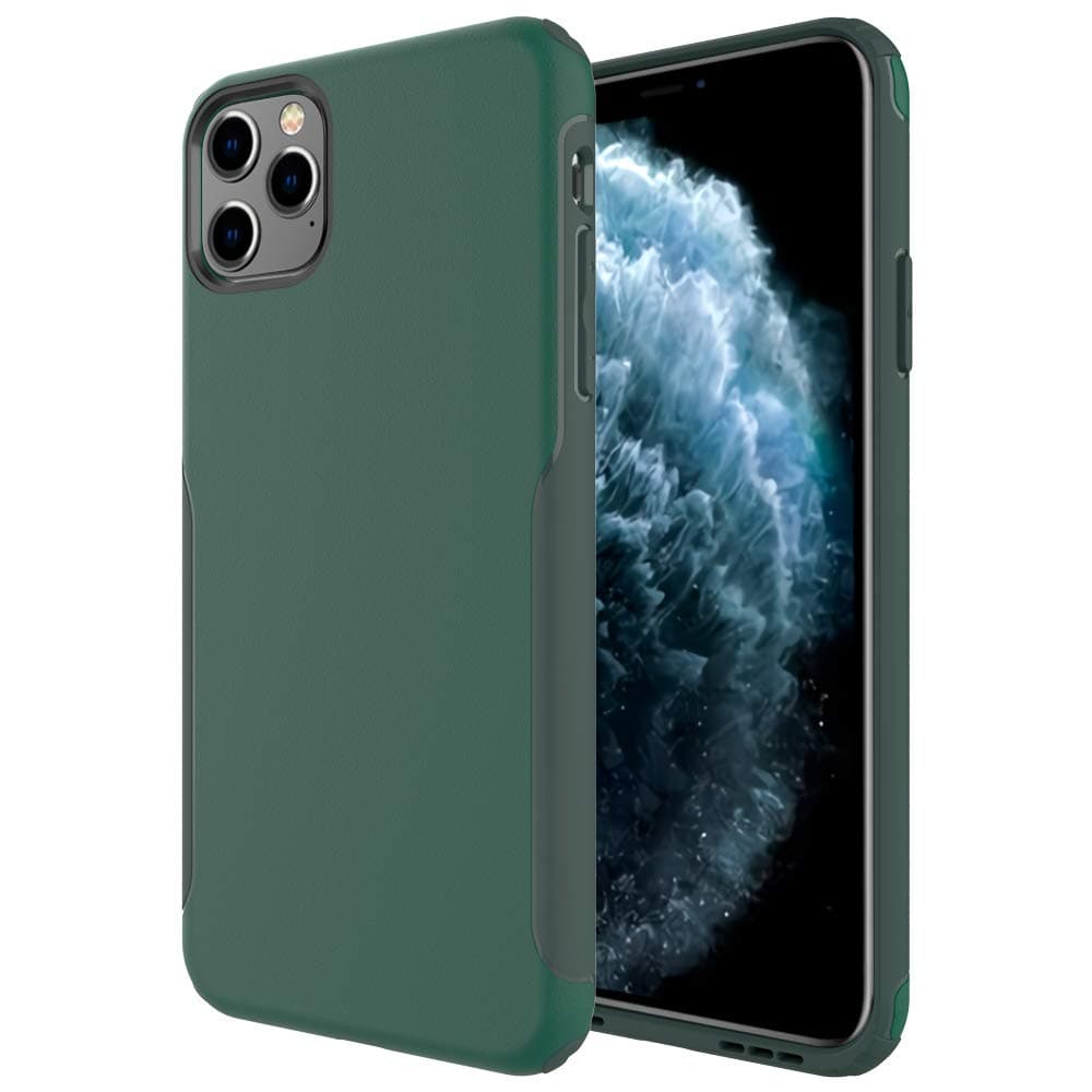 Aoways for iPhone 11 Pro Max Case 6.5 Inch, Hard Back Cover with Soft Bumper Shock Absorption Lightweight Protective Case for iPhone 11 Pro Max 2019 6.5 Inch - Olive Green