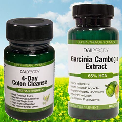 Weight Loss Combo-Pack: Rapid & Safe Colon Cleanse + Pure Garcinia Cambogia, Eliminate Toxins, Impurities and Waste Then Block Fat Absorption, Non GMO/Gluten Free 1000mg 65% HCA