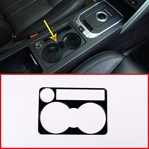 For Discovery Sport 2015-2018 ABS Central Console Cup Holder Cover Trim Car Accessories LHD (Gloss black)