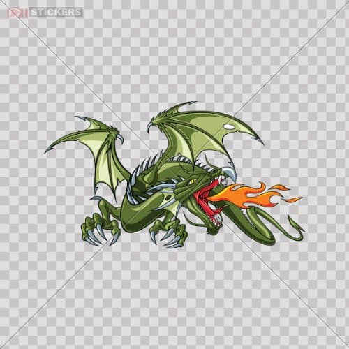 Stickers Decals Dragon Notebook Mobile Laptop Wall Art Decor Library Office Size: 5 X 2.8 Inches Vinyl color print