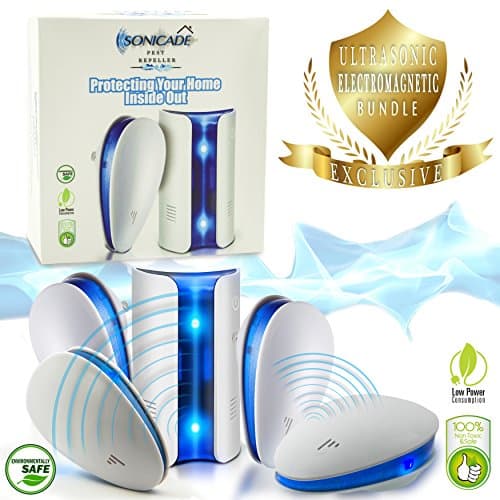 Ultrasonic Electromagnetic Pest Repeller control/2 models/5 PACK-Plug In Indoor-Electronic Pest Reject Repllent for Mosquitoes/Mice/Ants/Spiders/Roaches/Insects-Replace Mouse Traps/Non-toxic/Pet Safe