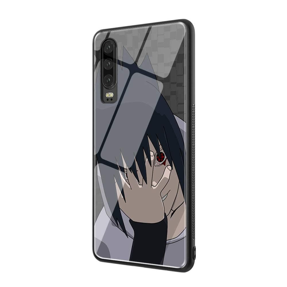 DEPING DP-49 Naruto Naruto Case,Tempered Glass Back Cover and Soft Silicone Border Anti Scratch Bumper Design for Huawei P30 Lite Protective Case