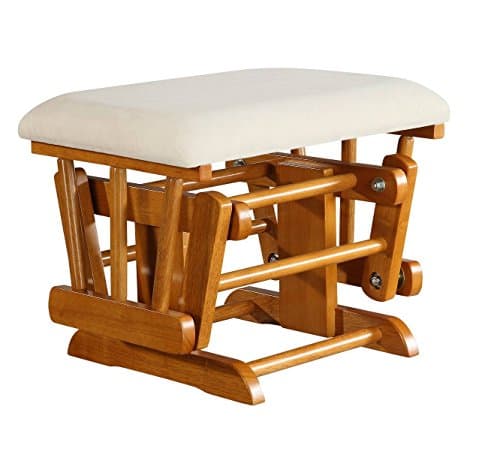 Dorel Upholstered Glider Ottoman (Beige/Honey)