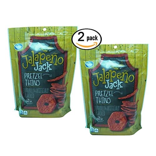 2 Pack Jalapeno Jack Pretzel Thins 7.2oz each Spicy Snack Chip