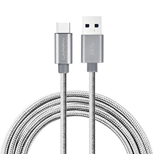 LINKPIN Type C (USB-C) to USB 3.0 Braided Aluminum Cable 6ft/2m for Lumia 950xl/950,Nexus 5x/6p and Other Type-C Supported Devices, Grey
