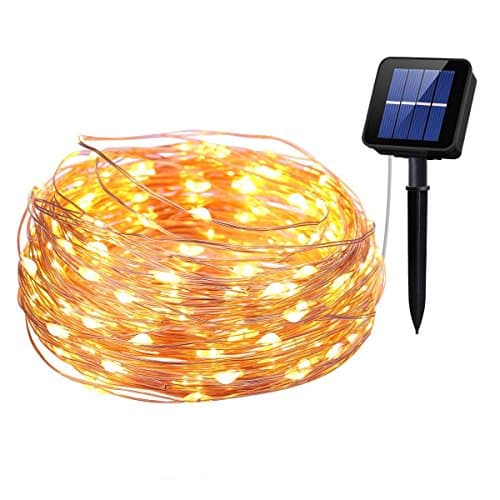Smartdio 200 LED Solar Powered String Lights, 8 Modes 72ft Copper Wire Starry Lights, Outdoor Waterproof IP65 Fairy Christams Decorative Lights for Gardens,Homes,Wedding,Party (Cold White)