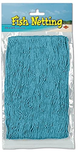 Nautical Fish Netting Party Decor 4' x 12' Teal