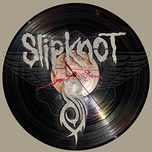 SLIPKNOT DIY Decorative Modern Vinyl Record Wall Clock Room Silent Large New Bedroom Livingroom Children Office Decor Unique Perfect Gifts for Music Lovers Decorate your home upcycled 12''