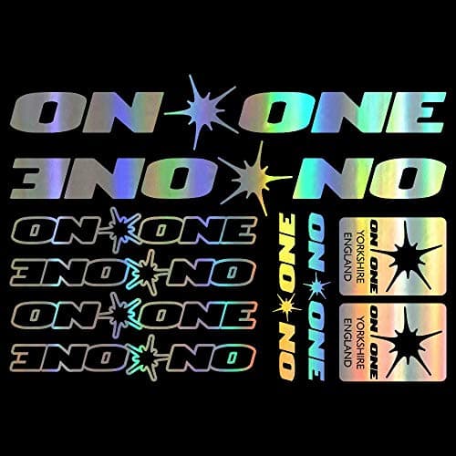 For On One Bikes Vinyl Decals Stickers Sheet Frame Cycle Cycling Bicycle Mtb Road (SILVER)