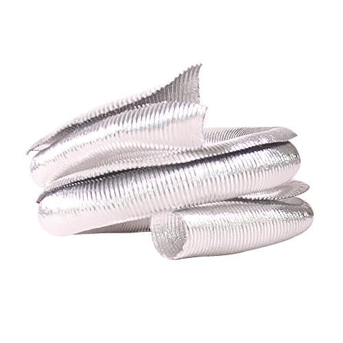 Hiwowsport Opening Shape Silver Thermo-Flex Wire-Hose Insulation Cool-Tube Heat Shield 3FT Fit Any Diameter