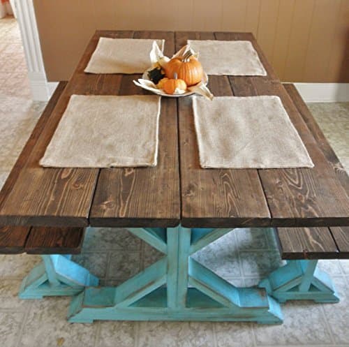 Set of 6- Burlap Placemats- Double Sided/Reversible