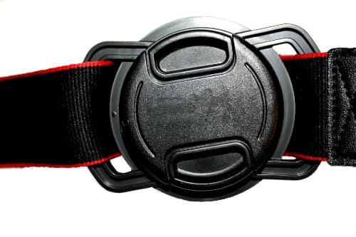 Camera Buckle Lens Cap Holder; for 62, 49 and 40.5mm Lens Cap Sizes