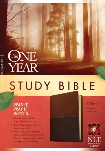 The One Year Study Bible NLT, TuTone Imitation Leather – October 1, 2011