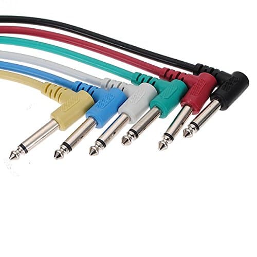 Bass Guitar Effects Pedal Audio Patch AMP Cable 30cm 6Pcs Pack