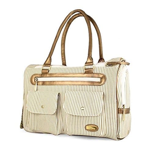 Iwalouges Fashion Dog Carrier Handbag Dog Purse Tote Bag Pet Cat Dog Hiking Backpack (Khaki)