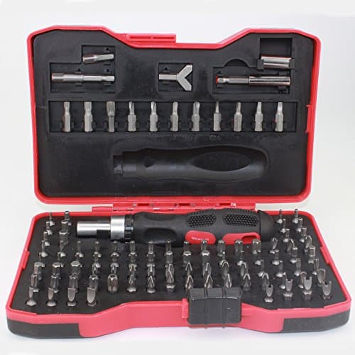 101- Piece Security Bit Set , Ratcheting Screwdriver Kit, CR-V Steel Durable Sandblasted ,Tamper proof Torx Hex Bit Set