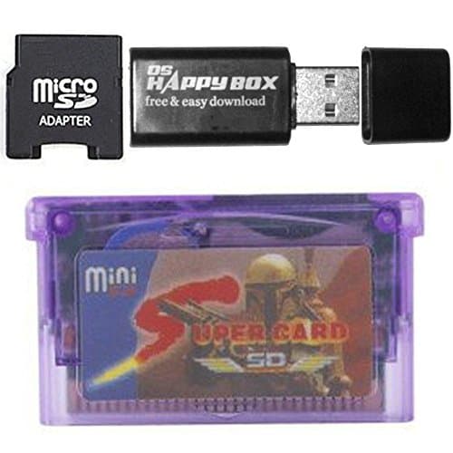 Mini SD Super Card+TF to Mini SD Card Adapter Cartridge for GBA SP GBM IDS NDS NDSL