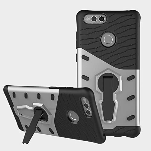 Huawei Mate SE Case,Huawei Honor 7X Case SunRemex Durable Armor with Full Body Protective and Heavy Duty Protection and 360 Degree Rotating Kickstand Design for Huawei Mate SE,Huawei Honor 7X (Silver)