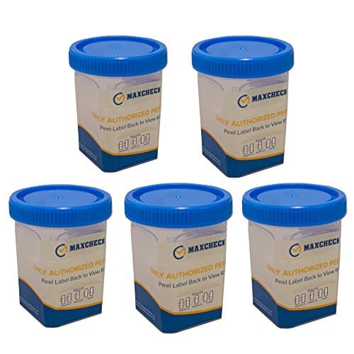 MAXCHECK 12 Panel Rapid Multi-Drug Urine Test Cup, CLIA Waived, Testing Instantly for 12 Different Drugs:THC,COC,MET,OXY,AMP,BAR,BUP,MTD,MDMA,MOP,PCP (5 Pack)