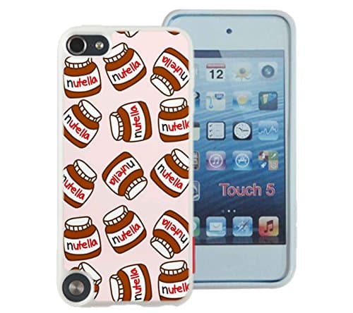 Cute Tumblr Nutella Pattern Case For Apple iPod Touch 6 Cover Hard Plastic Case - Black UQ