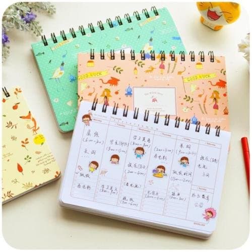 "Willow Story" 1pc Planner Agenda Scheduler Cute Coil Weekly Journal Notebook