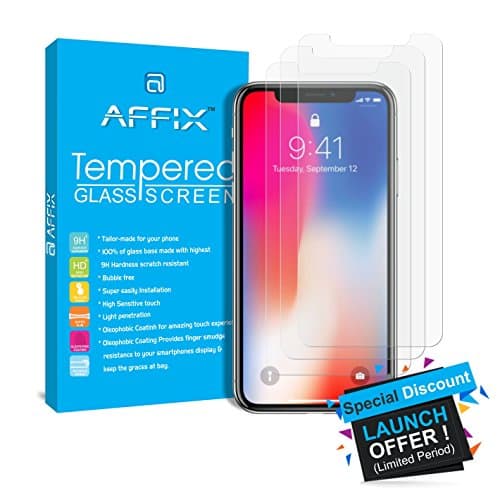 Affix iPhone X Tempered Glass Screen Protector, (Ultra Clear, 3 Packs) A right choice for your iPhone X/10