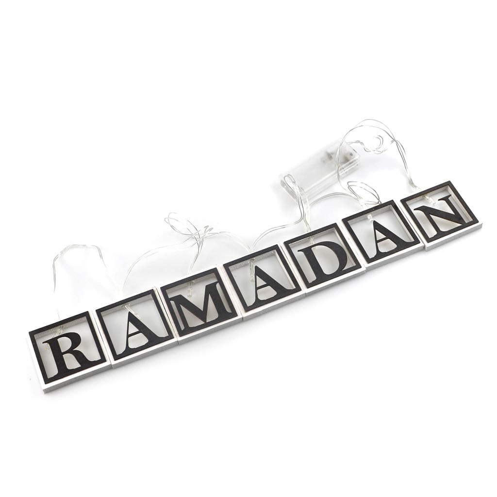 Congchuaty Eid Mubarak Decoration LED String Light Night Lamp Hanging Ramadan Islamic Party