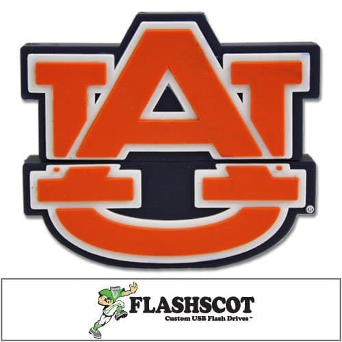 NCAA Auburn "AU Shape" USB Drive, Auburn, 4GB