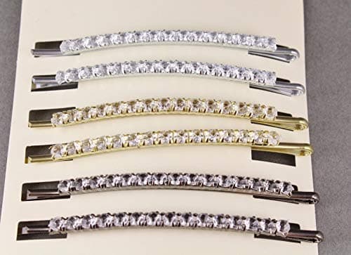 Hair Clips Set Pack 6 Silver Gold Grey Bobby Bobbi Pins Clip Barrette Hairpin Accessory Colored Hair Clips For Women Girls