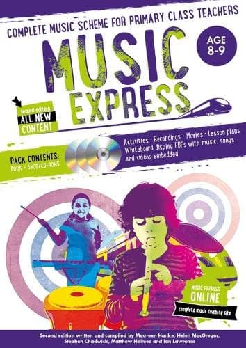 Music Express: Age 8-9 (Book + 3CDs + DVD-ROM): Complete music scheme for primary class teachers