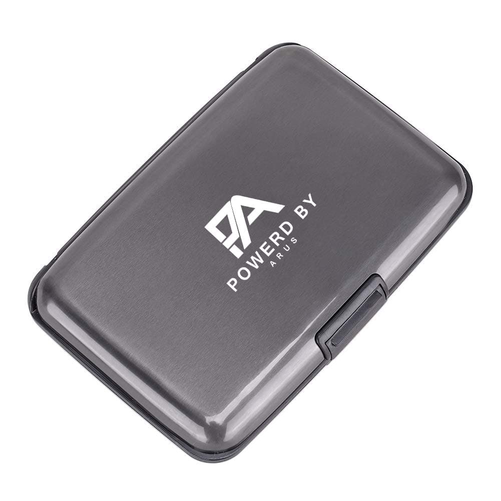 Arus RFID Blocking Credit Card Protector Aluminum ID Case Hard Shell Metal Stylish Wallet for Men or Women
