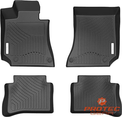 Protec Gear 2015-2016 Mercedes Benz CLS Class Front Back 3D Car SUV Truck Floor Liner Mats All Weather 360 Degree Protection Multi-Dimensional Patented Non-Spill Dam and Digital Scanning Technology