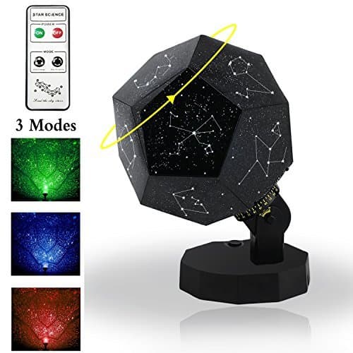 Backey Star Night Light Projector,Sleep LED Lamp,Relaxing Light Show with Wall Decals,Mood Light for Baby Nursery Bedroom,360 Degree Romantic Rotating Cosmos Star Projector,Gift for Kids Sleeping Aid
