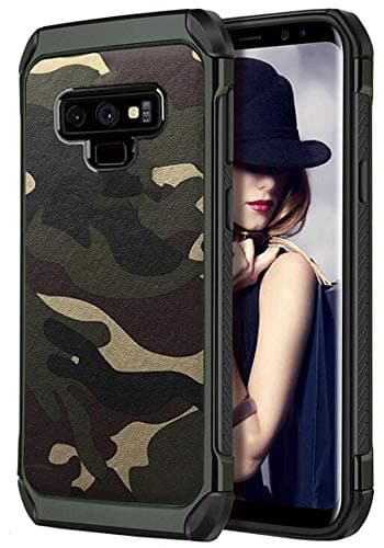 FDTCYDS Galaxy Note 9 case,Dual Layer Hybrid Armor Camouflage Case for Samsung Galaxy Note 9 - Camo Green