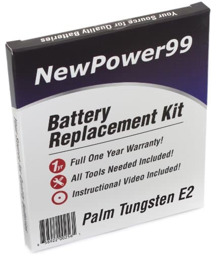 NewPower99 Battery Replacement Kit with Battery, Video Instructions and Tools for Palm Tungsten E2