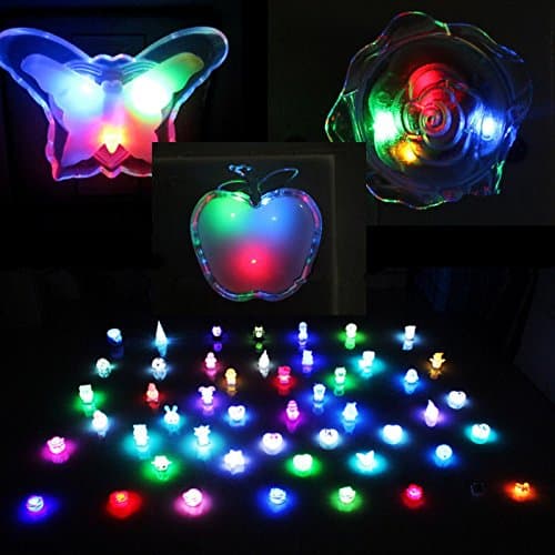 BTs Shops (3PcsxRose,Apple,Butterfly) ly LED Colorful Bedside Night Light Lamp Room Decorate 2016- No.63