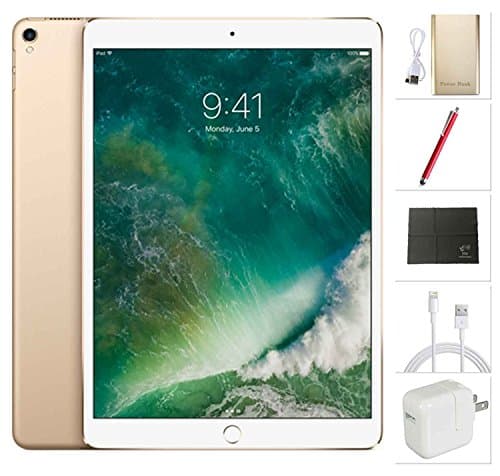 Apple iPad Pro 10.5 inch Wifi, 2017 model - 512GB Gold + USA Warehouses Accessories Bundle MPGK2LL/A
