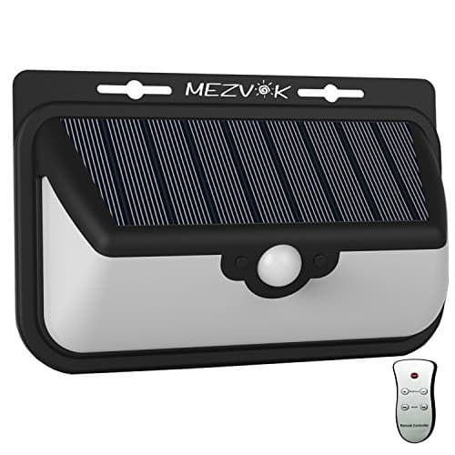 MEZVOK 48 LEDs Outdoor Motion Sensor Solar Lights, Wireless with Remote Control, Waterproof for Driveway, Patio, Deck, Yard, Garden, White Light