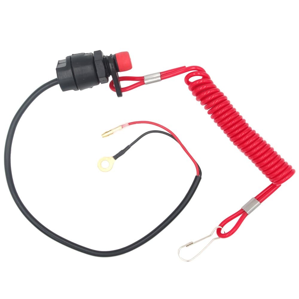 Royitay Universal Boat Outboard Engine Motor Kill Stop Switch and Safety Tether Lanyard Outboard Motors ATV Boat Bike