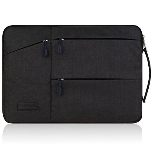 15-15.4 Inch Slim Laptop Sleeve Case with Handles and Pockets for MacBook Pro Retina 2012-2015,Protective Shockproof Waterproof Carrying Case 15" 15.4" Ultrabook Notebook Tablet Cover, Black